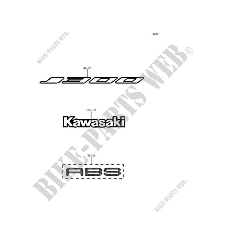 PEGATINA (NOIR) para Kawasaki J300 ABS 2014