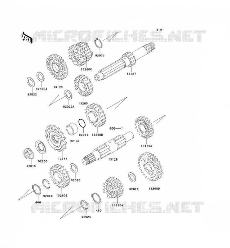 TRANSMISIÓN Kawasaki MOTOS 800 2000 VN800 DRIFTER  VN800-C2