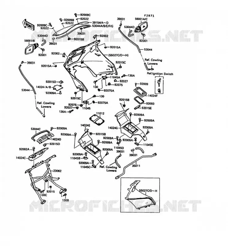 CUBIERTA Kawasaki MOTOS 1000 1990 1000GTR  ZG1000-A5