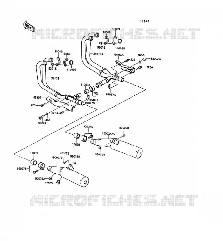 ESCAPE Kawasaki MOTOS 1000 1990 1000GTR  ZG1000-A5