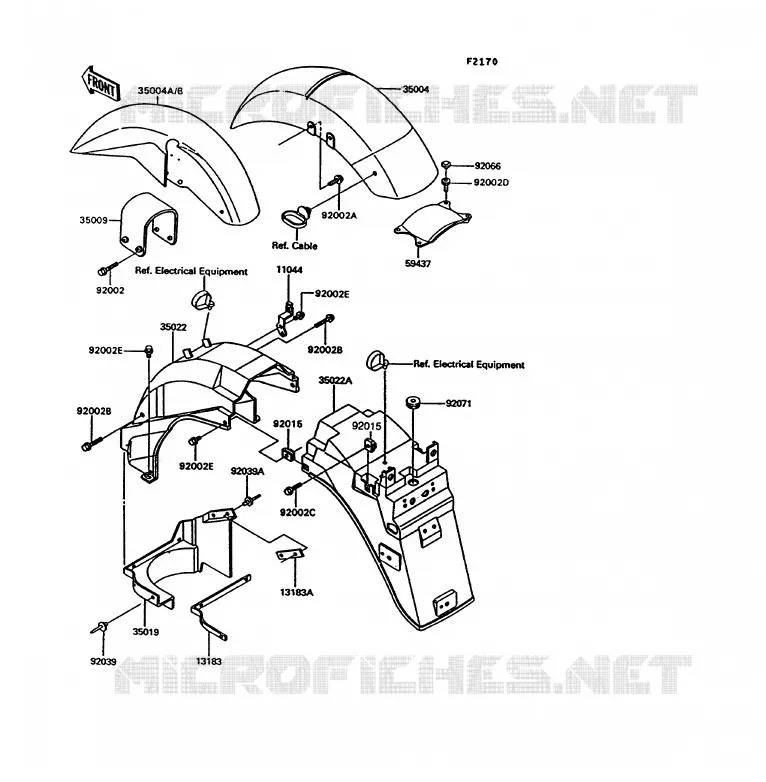DEFENSA Kawasaki MOTOS 1000 1994 1000GTR  ZG1000-A9