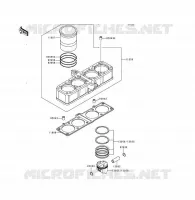 CILINDRO   PISTON para Kawasaki VOYAGER XII 1998