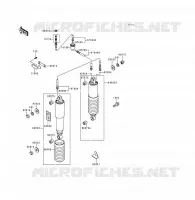 SUSPENSIÓN   AMORTIGUADOR para Kawasaki VOYAGER XII 1998