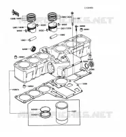 CILINDRO   PISTON para Kawasaki VOYAGER 1988