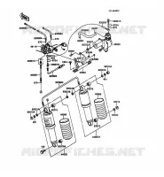 SUSPENSIÓN   AMORTIGUADOR para Kawasaki VOYAGER 1988