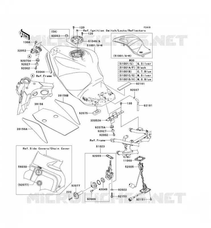 DEPÓSITO DE COMBUSTIBLE Kawasaki MOTOS 1200 2004 ZZR1200  ZX1200-C3