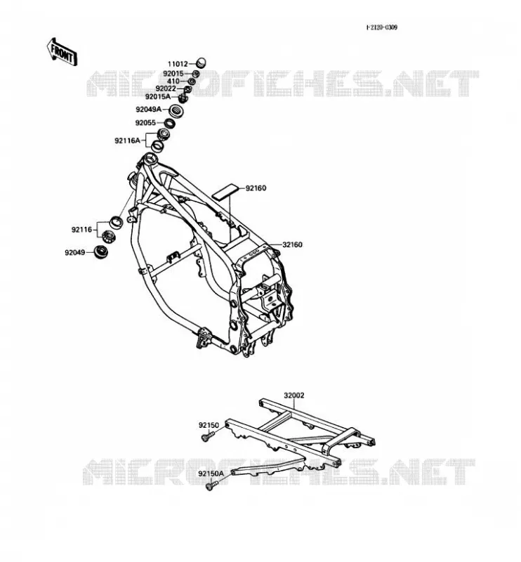 CHASIS Kawasaki MOTOS 600 1989 GPX600R  ZX600-C2