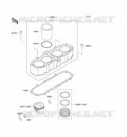 CILINDRO   PISTON para Kawasaki ZZR600 1992