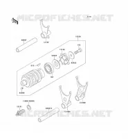 ENGRANAJE CAMBIO DEL TAMBOR   HORQUILLAS DE CAMBIO para Kawasaki ZZR600 1992