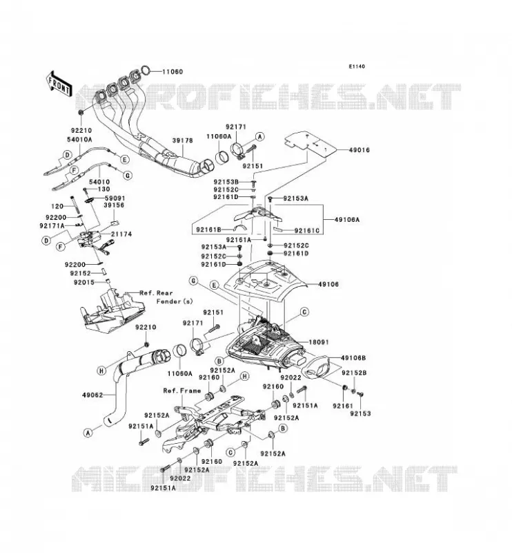 ESCAPE Kawasaki MOTOS 636 2006 NINJA ZX-6R  ZX636C6F