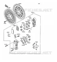 FRENO DELANTERO para Kawasaki ZXR750 1989