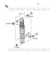 SUSPENSIÓN   AMORTIGUADOR para Kawasaki ZXR750 1989