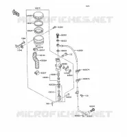 TRASERO CILINDRO MAESTRO para Kawasaki ZXR750 1989