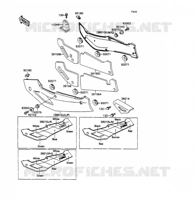 CUBIERTAS LATERALES - TAPA CADENA Kawasaki MOTOS 750 1989 ZXR750  ZX750-H1