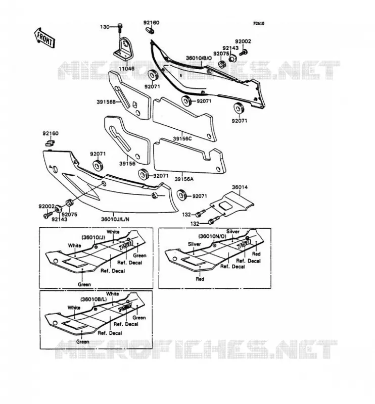 CUBIERTAS LATERALES - TAPA CADENA Kawasaki MOTOS 750 1990 ZXR750  ZX750-H2