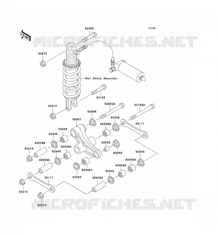 SUSPENSIÓN TRASERA Kawasaki MOTOS 900 1997 NINJA ZX-9R  ZX900-B4