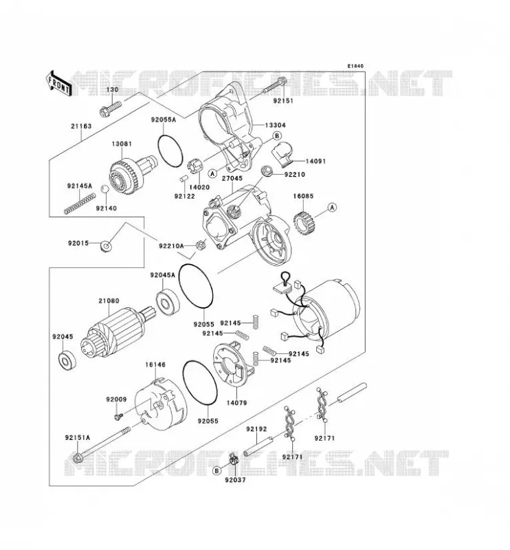 MOTOR DE ARRANQUE Kawasaki SSV 620 2012 MULE 4010 TRANS 4X4  KAF620RCF