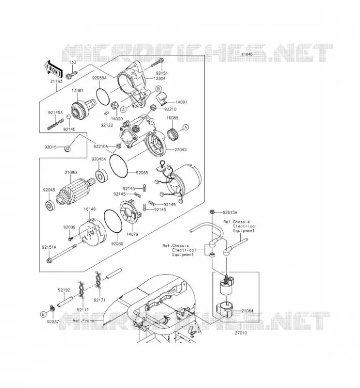 MOTOR DE ARRANQUE Kawasaki SSV 620 2014 MULE 4010 TRANS 4X4  KAF620REF