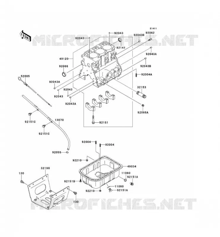 CAJA DEL CIGÜEÑAL(S) Kawasaki SSV 950 2009 MULE 4010 TRANS 4X4 DIESEL  KAF950G9F