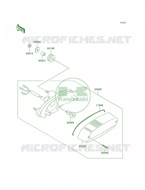 Taillights Kawasaki MOTOS 500 2006 Vulcan 500 LTD  EN500C6F