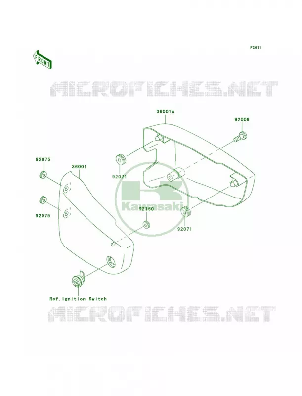 Side Covers Kawasaki MOTOS 1500 2005 Vulcan 1500 Classic  VN1500-N4