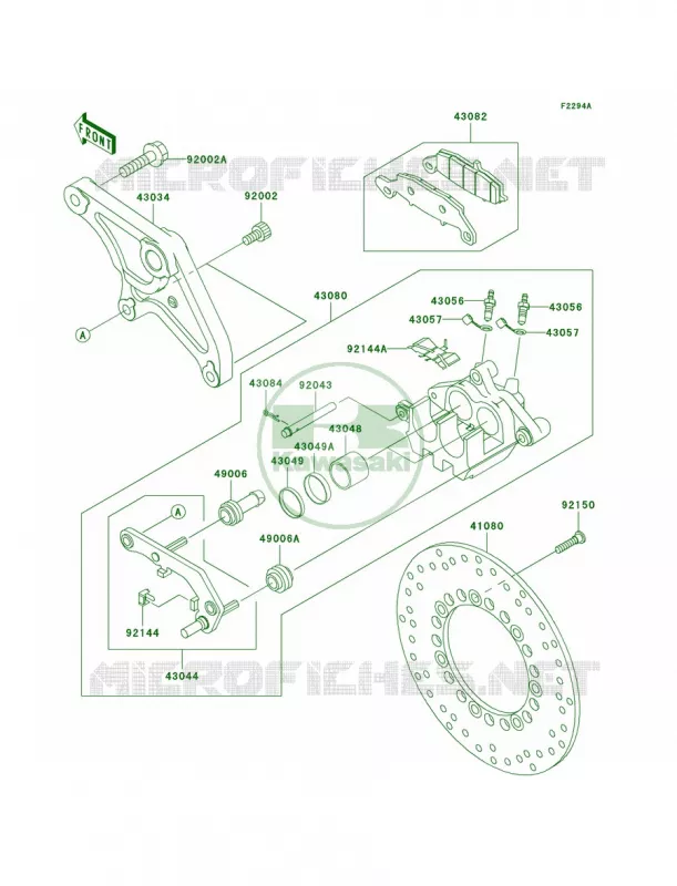Rear BrakeR4R5 Kawasaki MOTOS 1500 2005 Vulcan 1500 Drifter  VN1500-R5