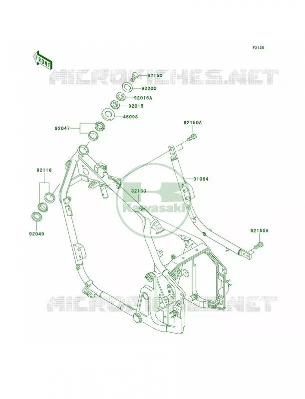 Frame Kawasaki MOTOS 800 2005 Vulcan 800  VN800-A11