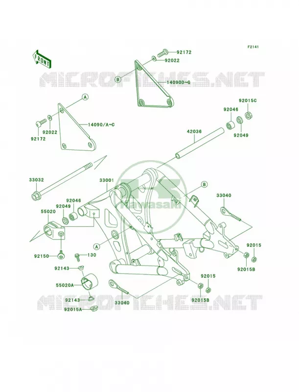Swingarm Kawasaki MOTOS 800 2005 Vulcan 800 Drifter  VN800-E5