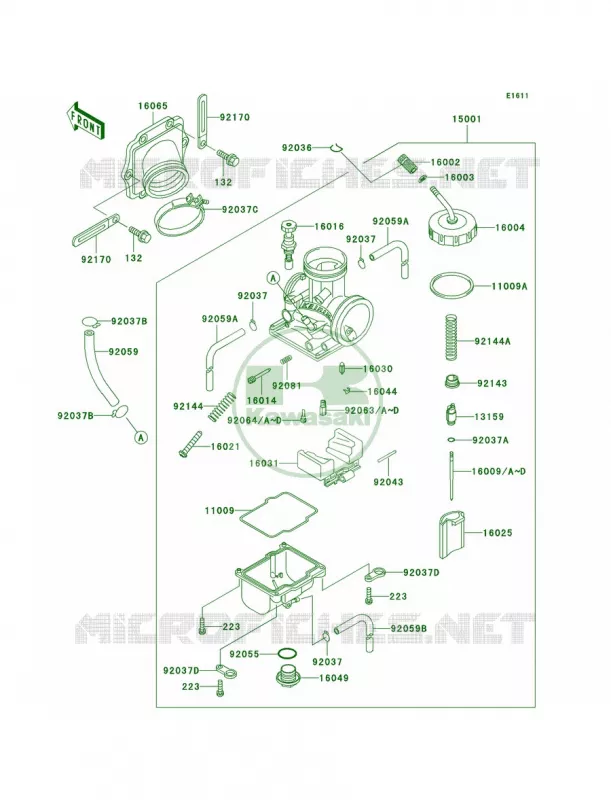 Carburetor Kawasaki MOTOS 220 2005 KDX220R  KDX220-A12