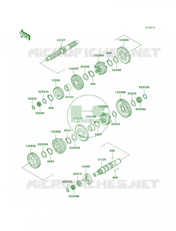 TransmissionVNT50AE077439- Kawasaki MOTOS 1500 2002 Vulcan 1500 Classic  VN1500-E5