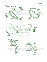 DecalsEbonyRedVN1500 A11 para Kawasaki Vulcan 1500 1999