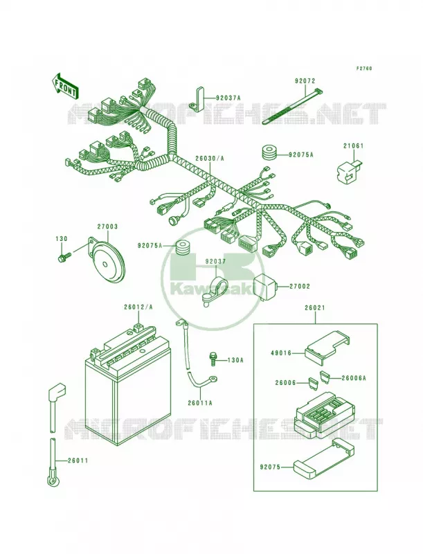 Chassis Electrical Equipment Kawasaki MOTOS 500 1997 Vulcan 500 LTD  EN500-C2