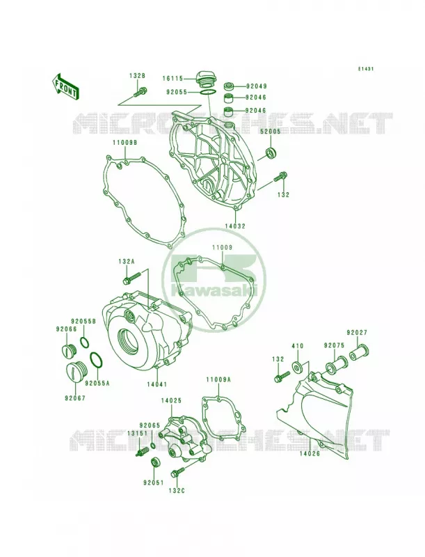 Engine Covers Kawasaki MOTOS 500 1993 Vulcan 500  EN500-A4