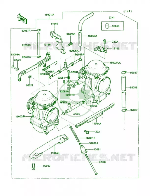 Carburetor Kawasaki MOTOS 450 1990 454 LTD  EN450-A6