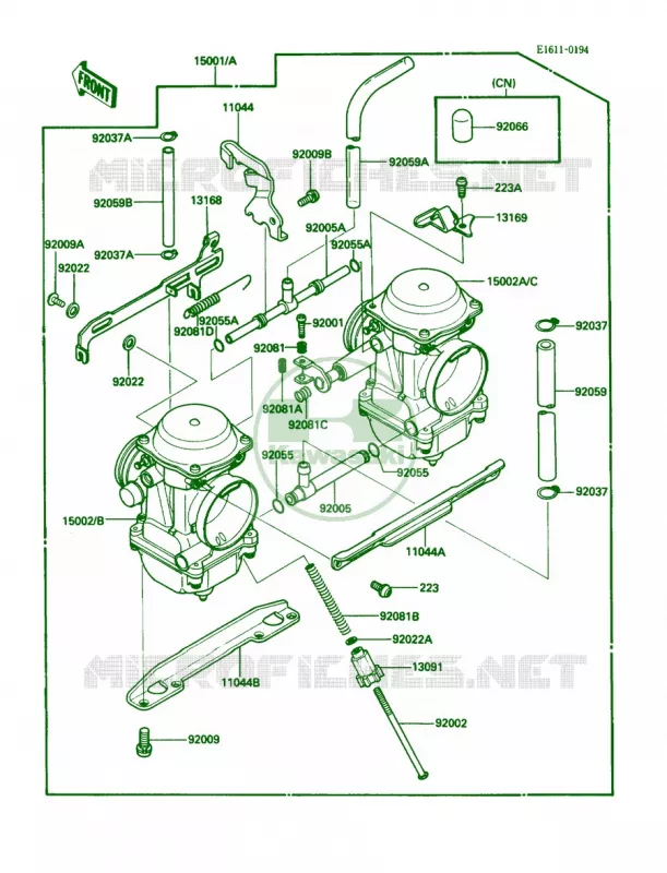Carburetor Kawasaki MOTOS 450 1988 454 LTD  EN450-A4