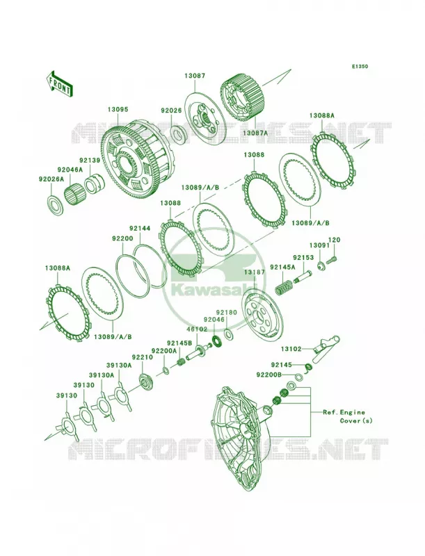 Clutch Kawasaki MOTOS 600 2008 Ninja ZX-6R  ZX600P8F