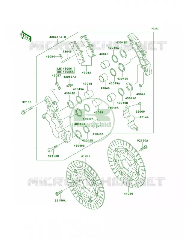 Front Brake Kawasaki MOTOS 750 2002 Ninja ZX-7R  ZX750-P7
