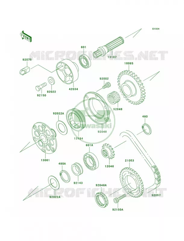 Generator Shaft Kawasaki MOTOS 750 2002 Ninja ZX-7R  ZX750-P7