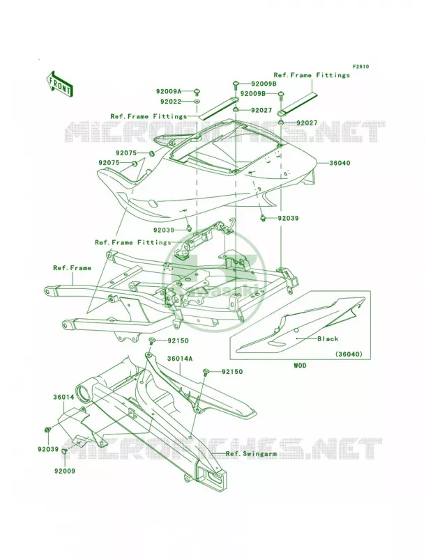 Side CoversChain CoverZX900-F1 Kawasaki MOTOS 900 2002 Ninja ZX-9R  ZX900-F1