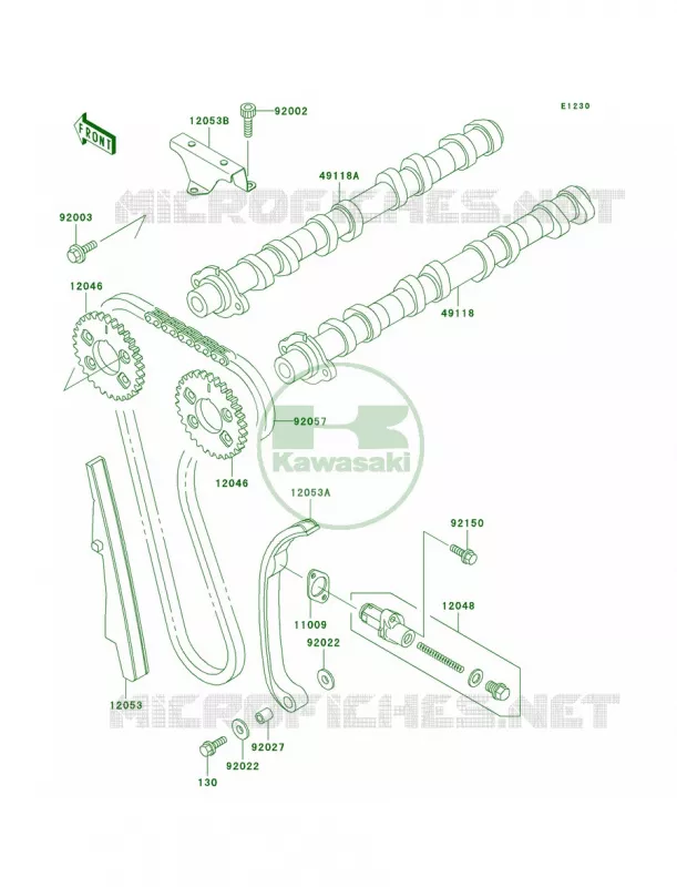 CamshaftsTensioner Kawasaki MOTOS 1100 1998 Ninja ZX-11  ZX1100-D6