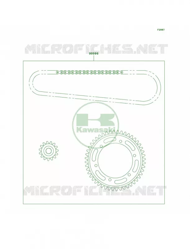 Chain Kit Kawasaki MOTOS 1100 1998 Ninja ZX-11  ZX1100-D6