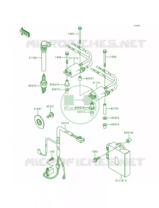 Ignition System Kawasaki MOTOS 600 1998 Ninja ZX-6R  ZX600-G1