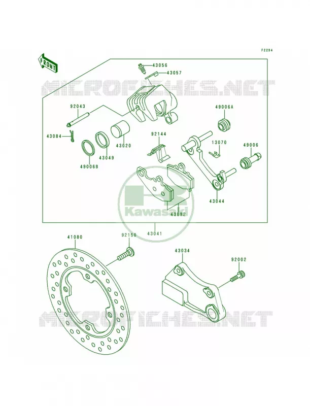 Rear Brake Kawasaki MOTOS 600 1998 Ninja ZX-6R  ZX600-G1