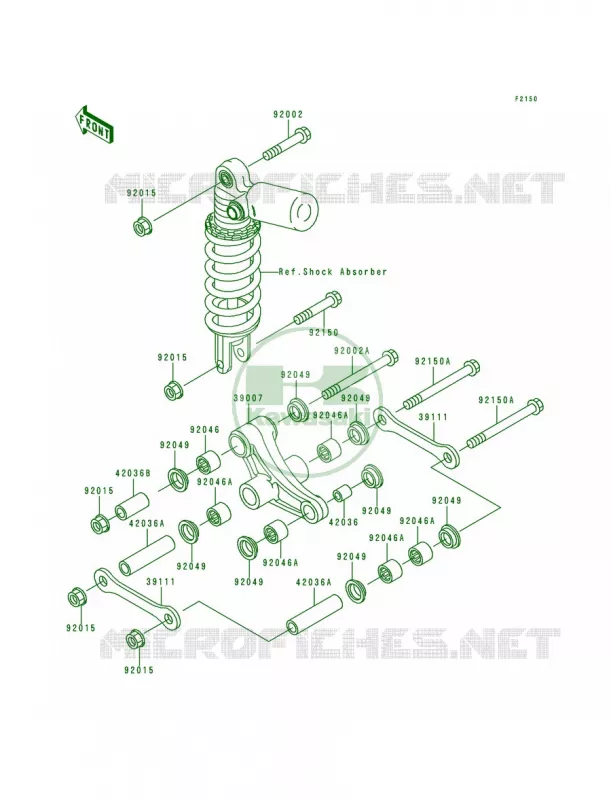 Rear Suspension Kawasaki MOTOS 750 1996 Ninja ZX-7RR  ZX750-N1