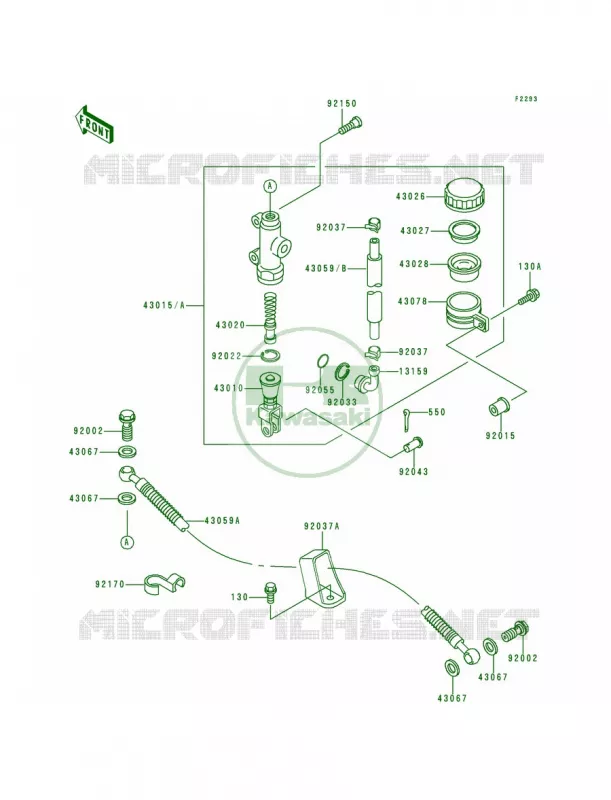 Rear Master Cylinder Kawasaki MOTOS 900 1994 Ninja ZX-9R  ZX900-B1