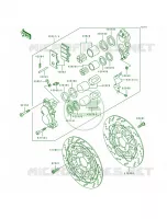 Front Caliper para Kawasaki Ninja ZX-7 1992