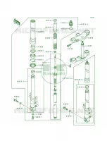 Front Fork para Kawasaki Ninja ZX-7 1992