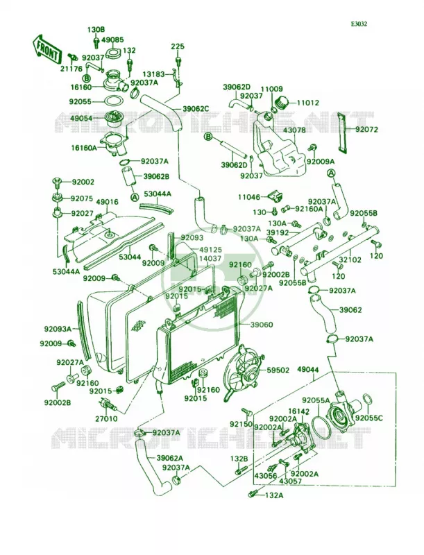 Radiator Kawasaki MOTOS 750 1989 Ninja ZX-7  ZX750-H1