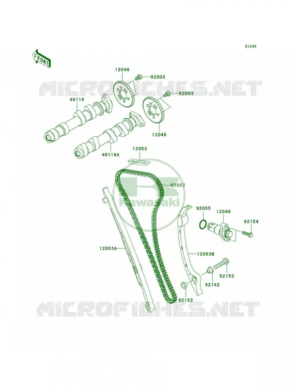 CamshaftsTensioner Kawasaki MOTOS 650 2010 ER-6n   ER650CAF