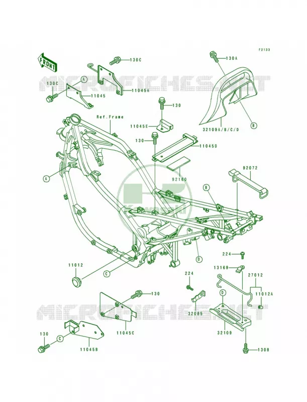 Electro Bracket Kawasaki MOTOS 500 1992 EX500  EX500-A6